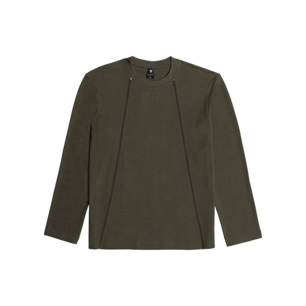 T-shirt en coton noir uni avec un col rond et une coupe droite gris, G-Star RAW