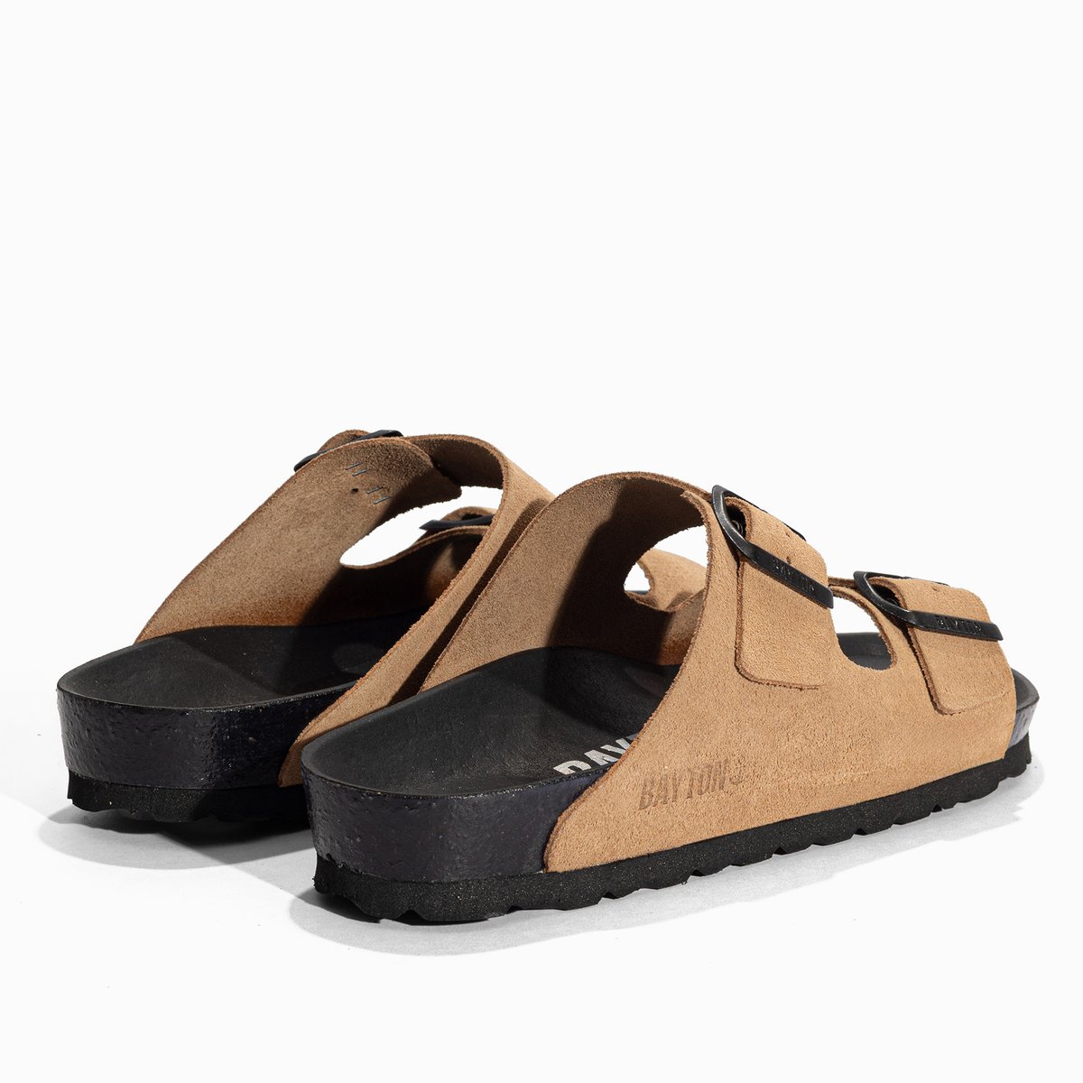 Sandales en cuir suedé ATLAS beige foncé, BAYTON