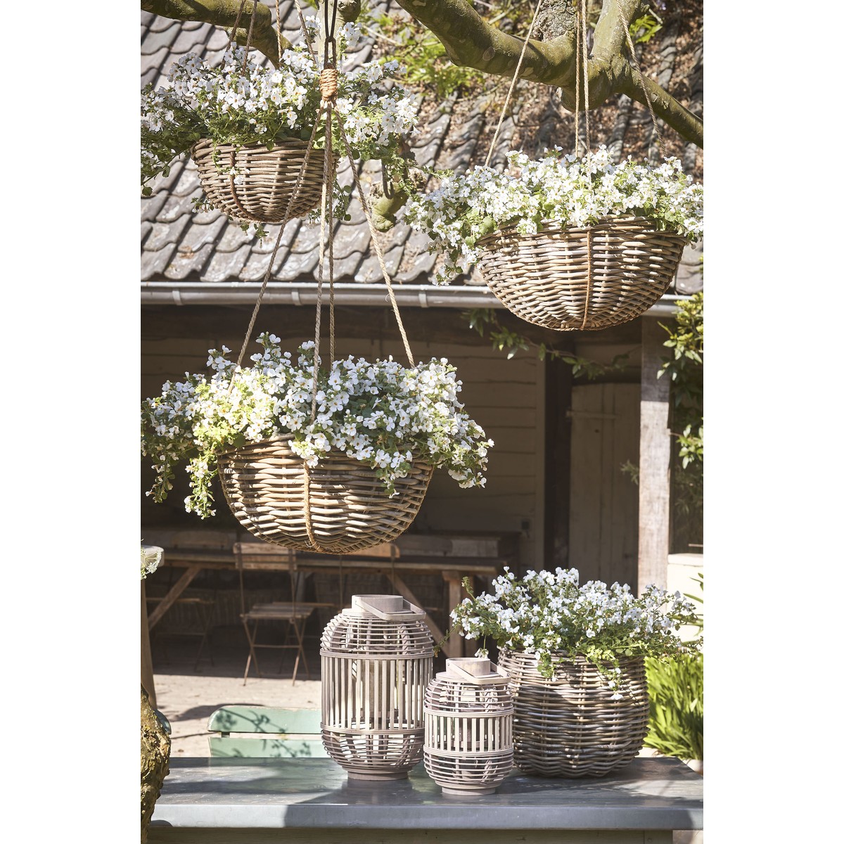 Pot de fleurs MARCIA gris, MICA DECORATIONS
