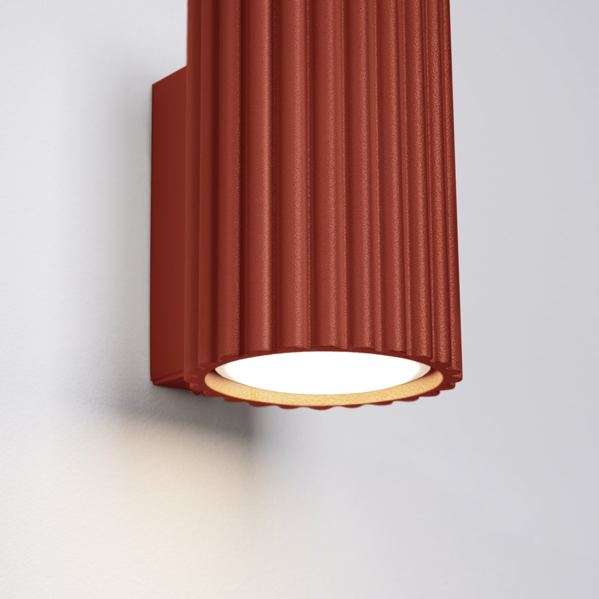 Applique Aluminium Ocre Rouge GU10 1 Karbon 10 rouge, EDEN