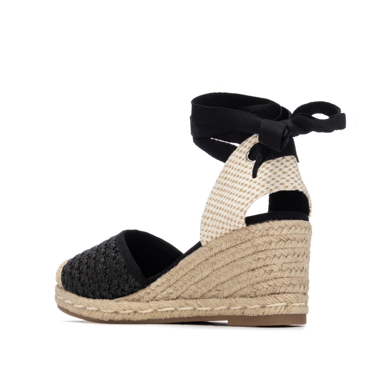 Chaussure Espadrilles Coin Décontractée Rubans noir, XTI