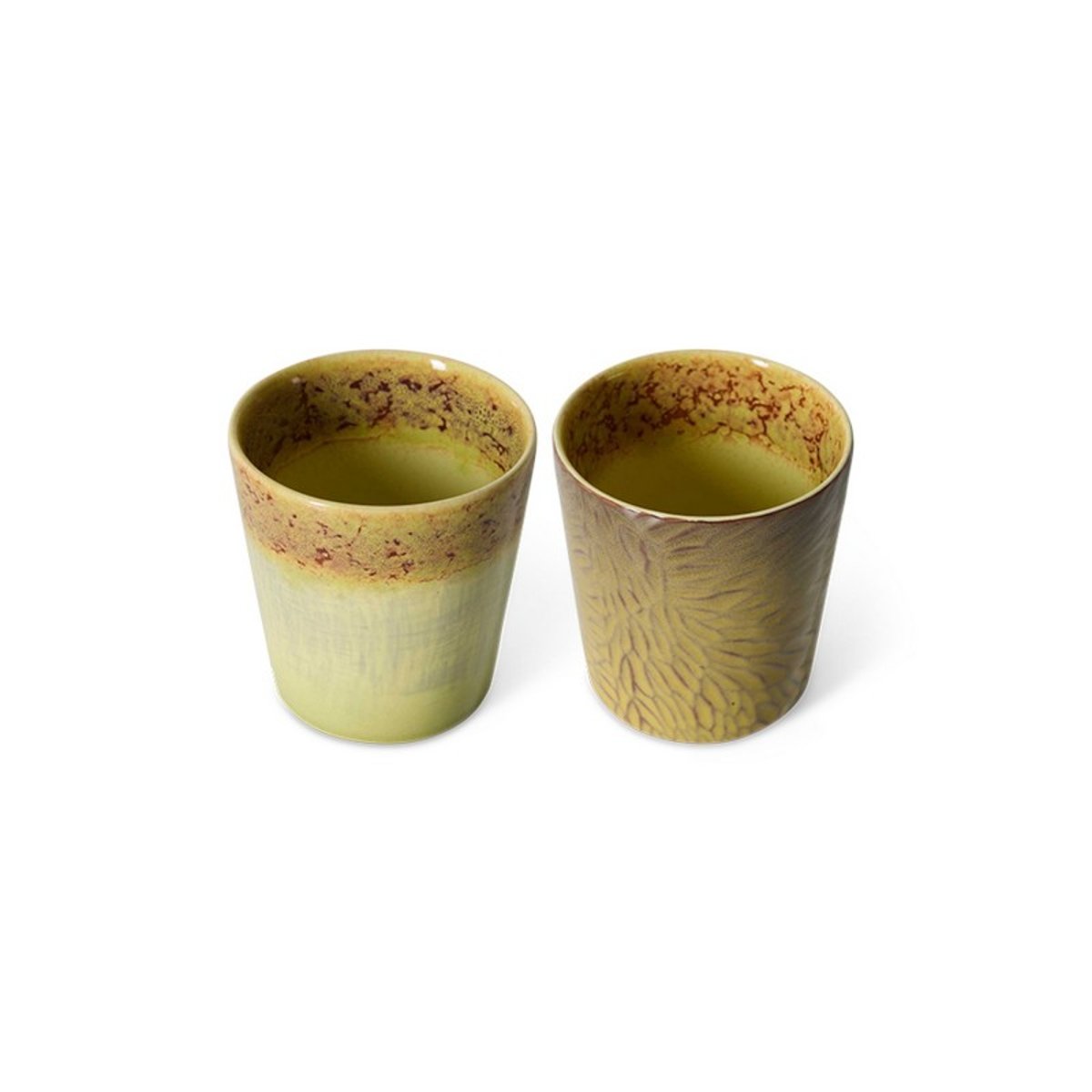Tasses à café grès Van Gogh Sunflowers set de 2 jaune, HKLIVING