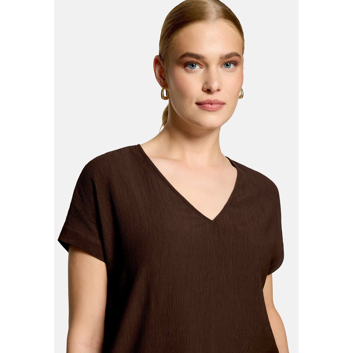 Blouse casual sans manches chocolate plum, ZERO