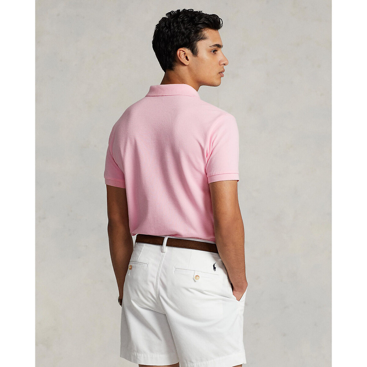 Polo custom slim fit, Pony Player geborduurd lichtroze, POLO RALPH LAUREN