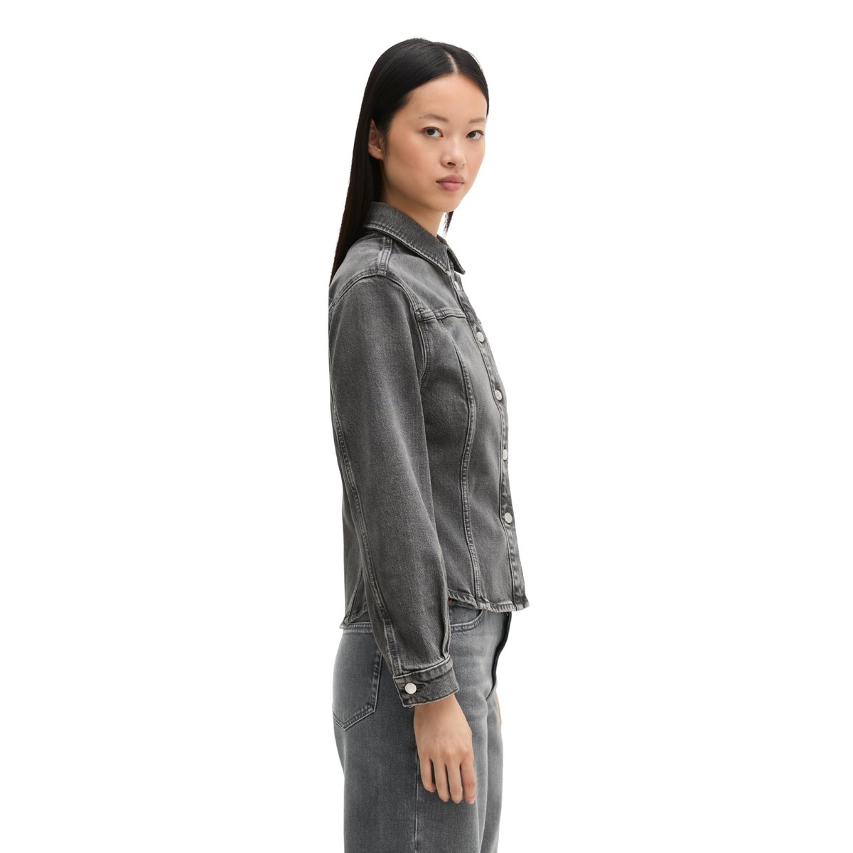 Blouse en jean shaped avec CIRCULOSE gris, MARC O'POLO