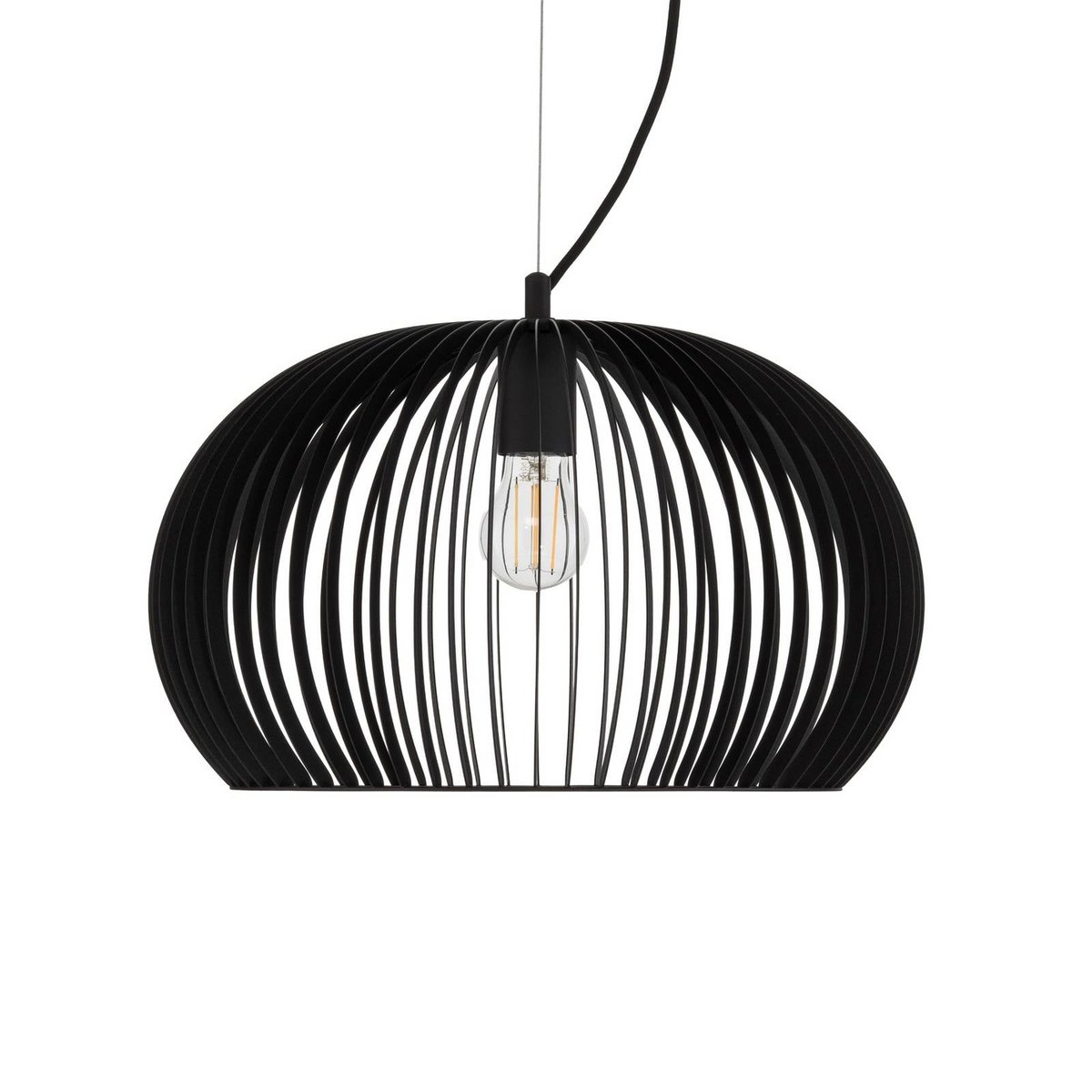 Suspension en métal moderne, Jusra noir, LINDBY