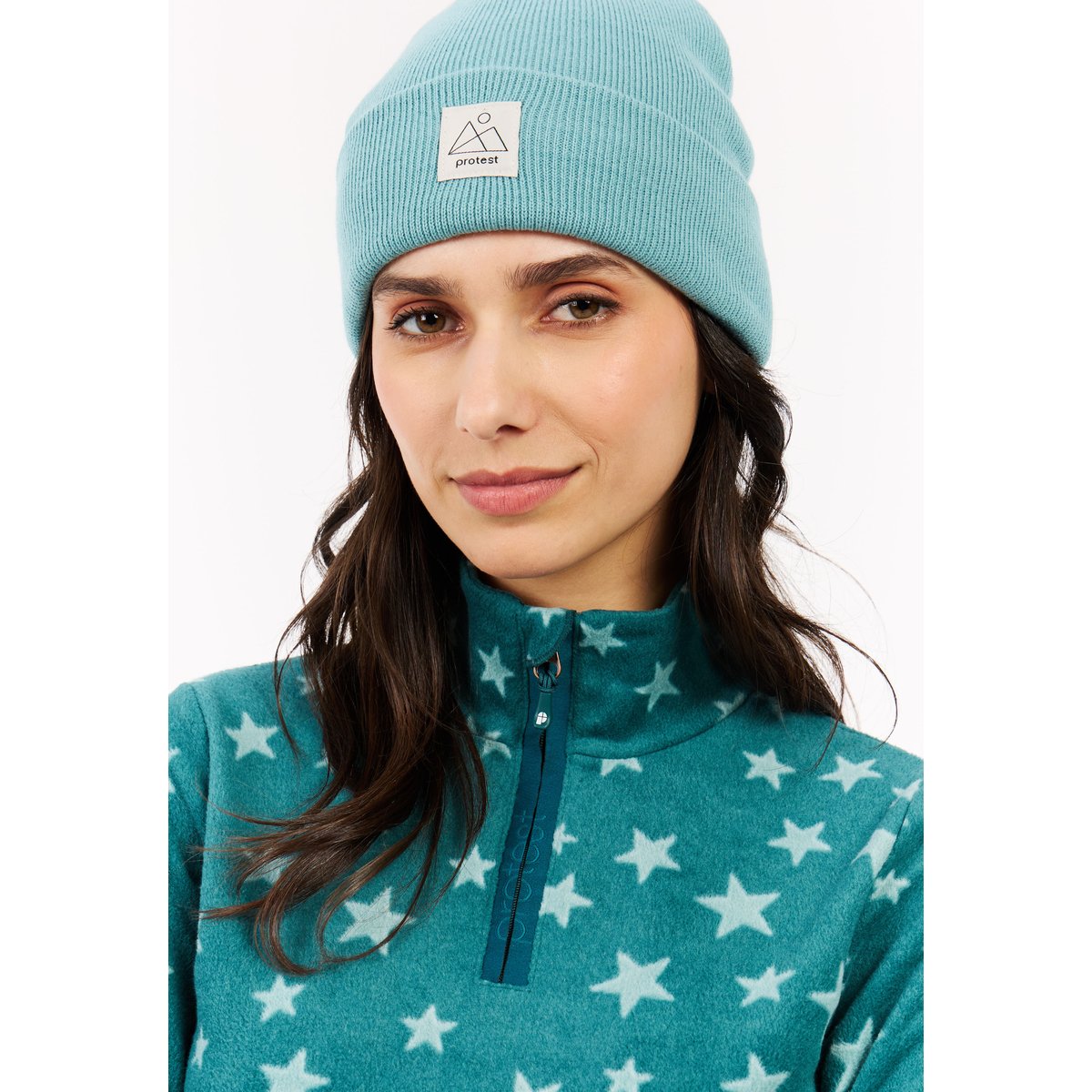 Haut 1/4 zippé PRTREFUZZY rainstorm blue, PROTEST