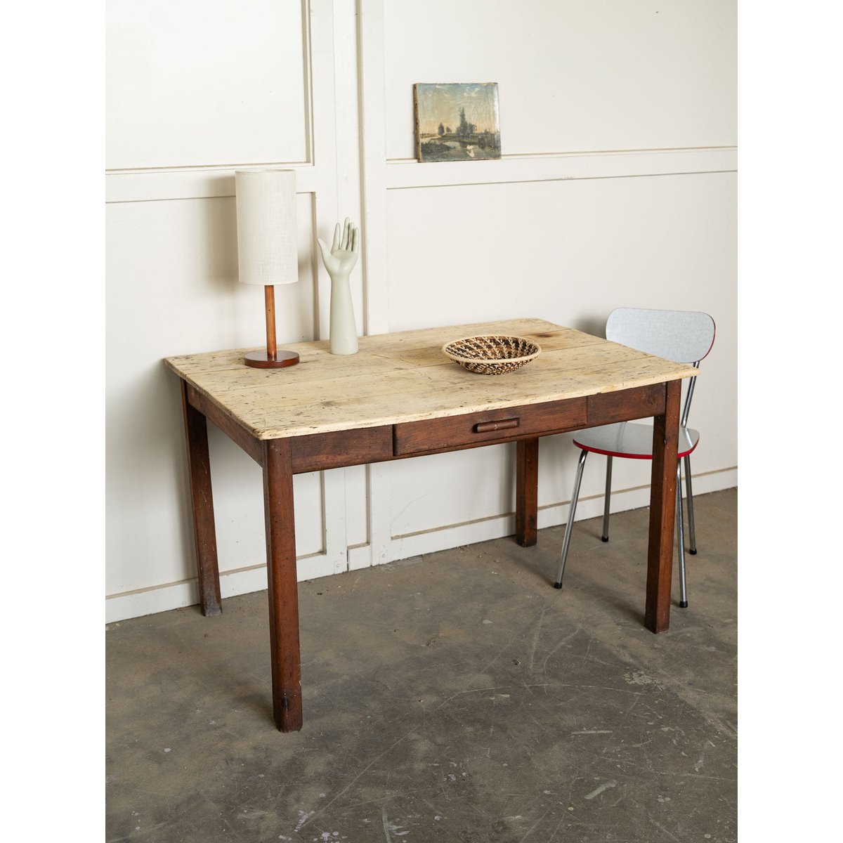 Table à manger de ferme Romy N°1570 - Bon état bois clair, DEBONGOUT