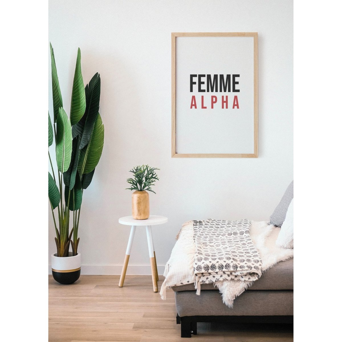 Affiche Femme Alpha blanc, L'AFFICHERIE