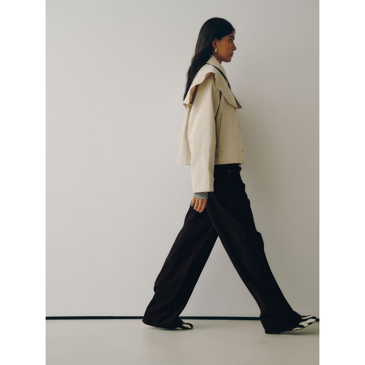 Jean large, lot de 2 noir/brun chocolat, NEXT