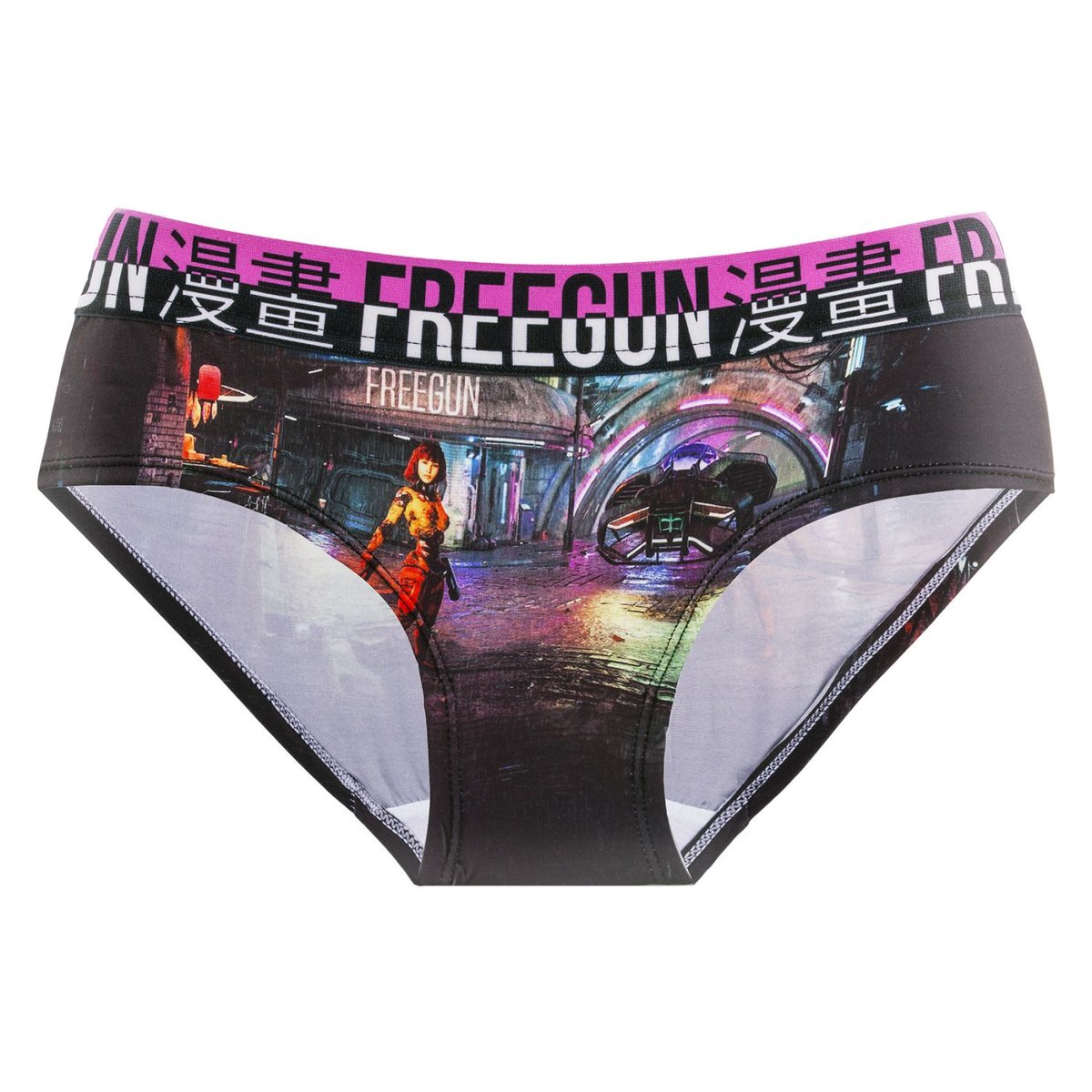 Lot De 5 Culottes Fantaisie noir/rose/rouge/violet, FREEGUN