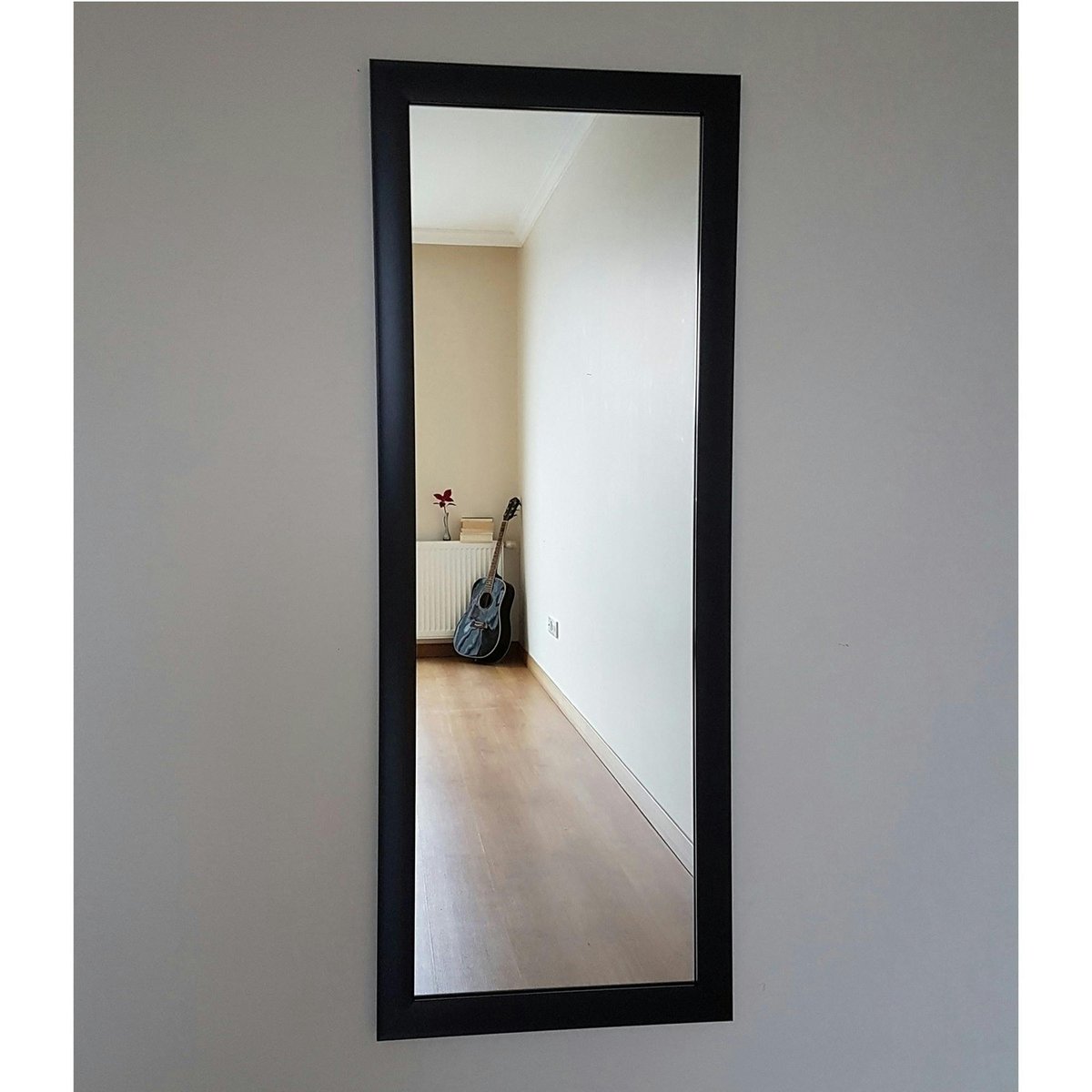 Miroir d'entrée vertical noir 105 cm - style moderne CODY noir, PIER IMPORT
