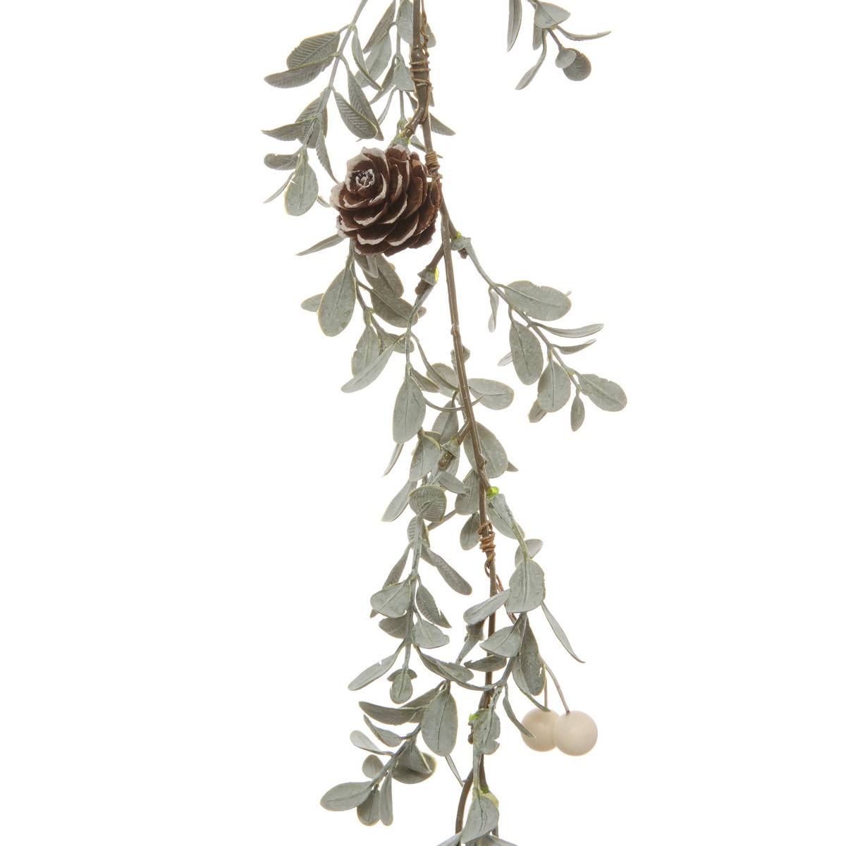 Guirlande de Noël en plastique feuillage et pommes de pin 110 cm vert, FEERIC LIGHTS & CHRISTMAS