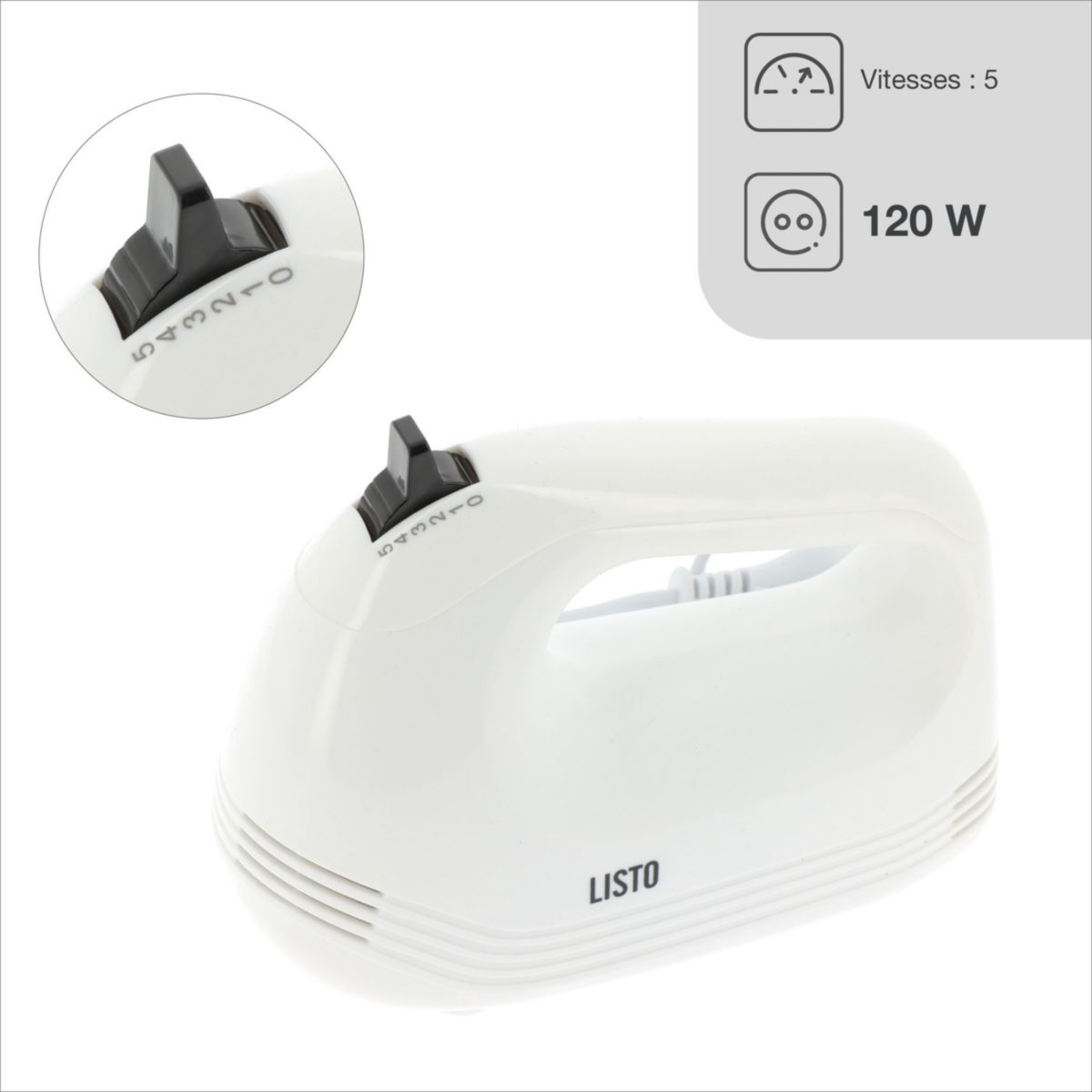 Batteur BT L3 blanc, LISTO