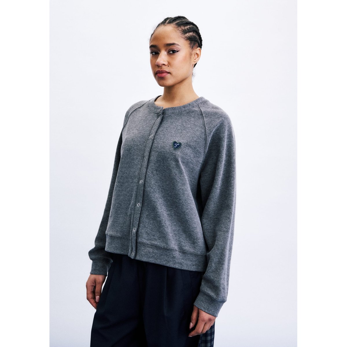 Sweatshirt Itaewon en coton ITAEWON gris, FRNCH