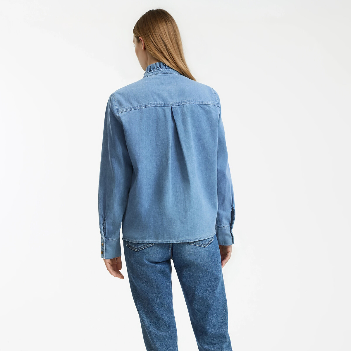 Chemise col victorien, manches longues double stone, LA REDOUTE COLLECTIONS