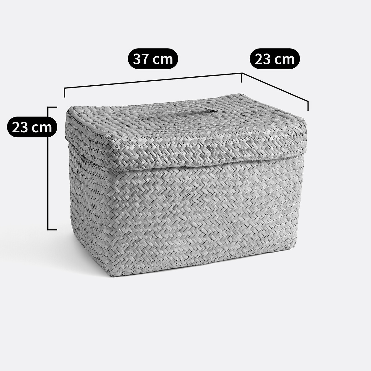Panier avec couvercle, Kotak naturel, LA REDOUTE INTERIEURS