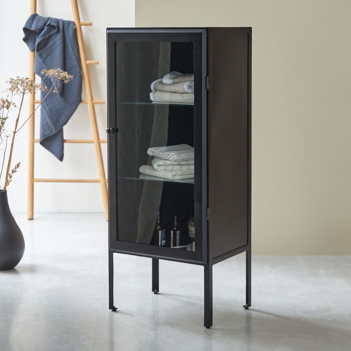 Vitrine en Métal, LISON noir, TIKAMOON