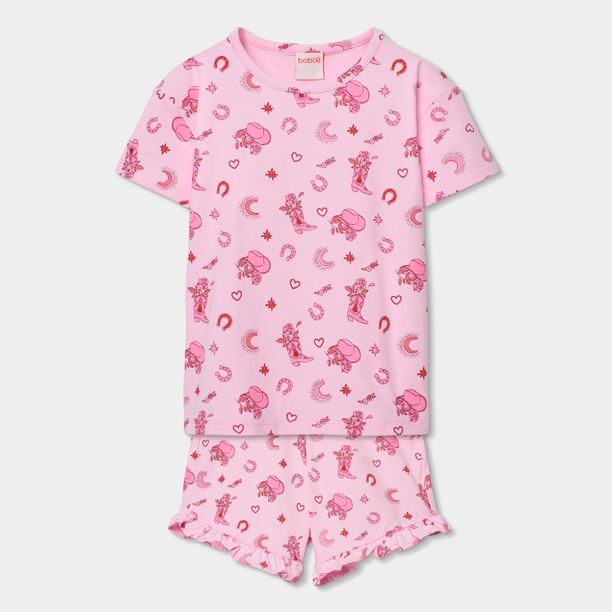 Pyjama fille coton imprimé multicolore, BOBOLI