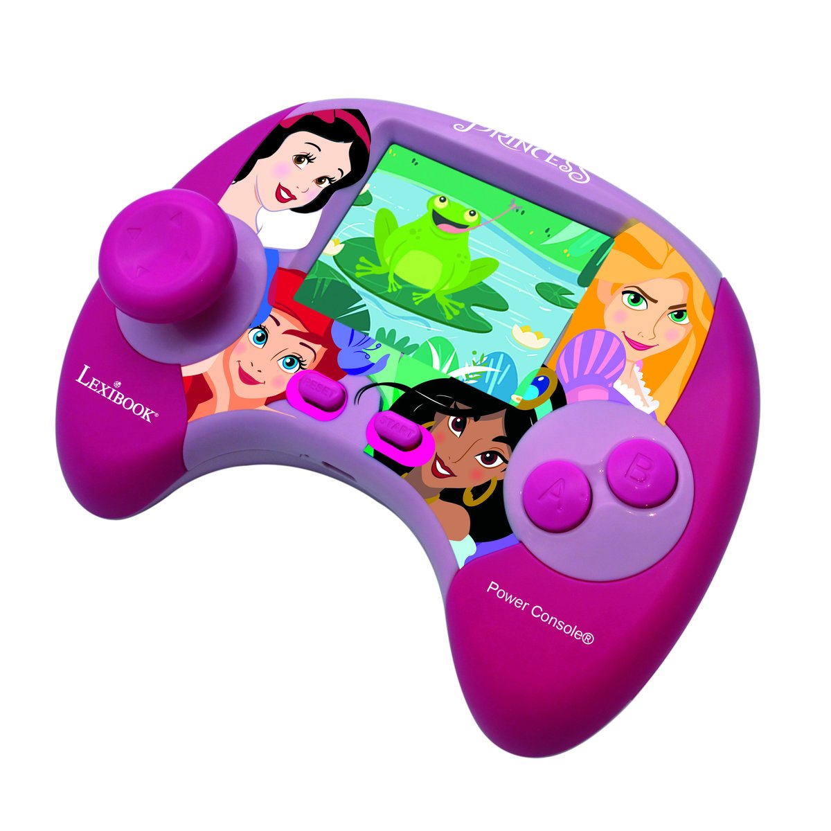 Power Console® Disney Princesse console de jeux éducative français-anglais rose, LEXIBOOK