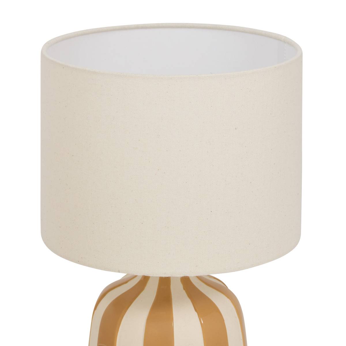 Lampe cylindrique en lin VILMA ocre, ATMOSPHERA