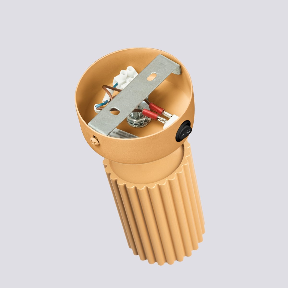 Applique Aluminium Doré GU10 1 Karbon Switch jaune, EDEN