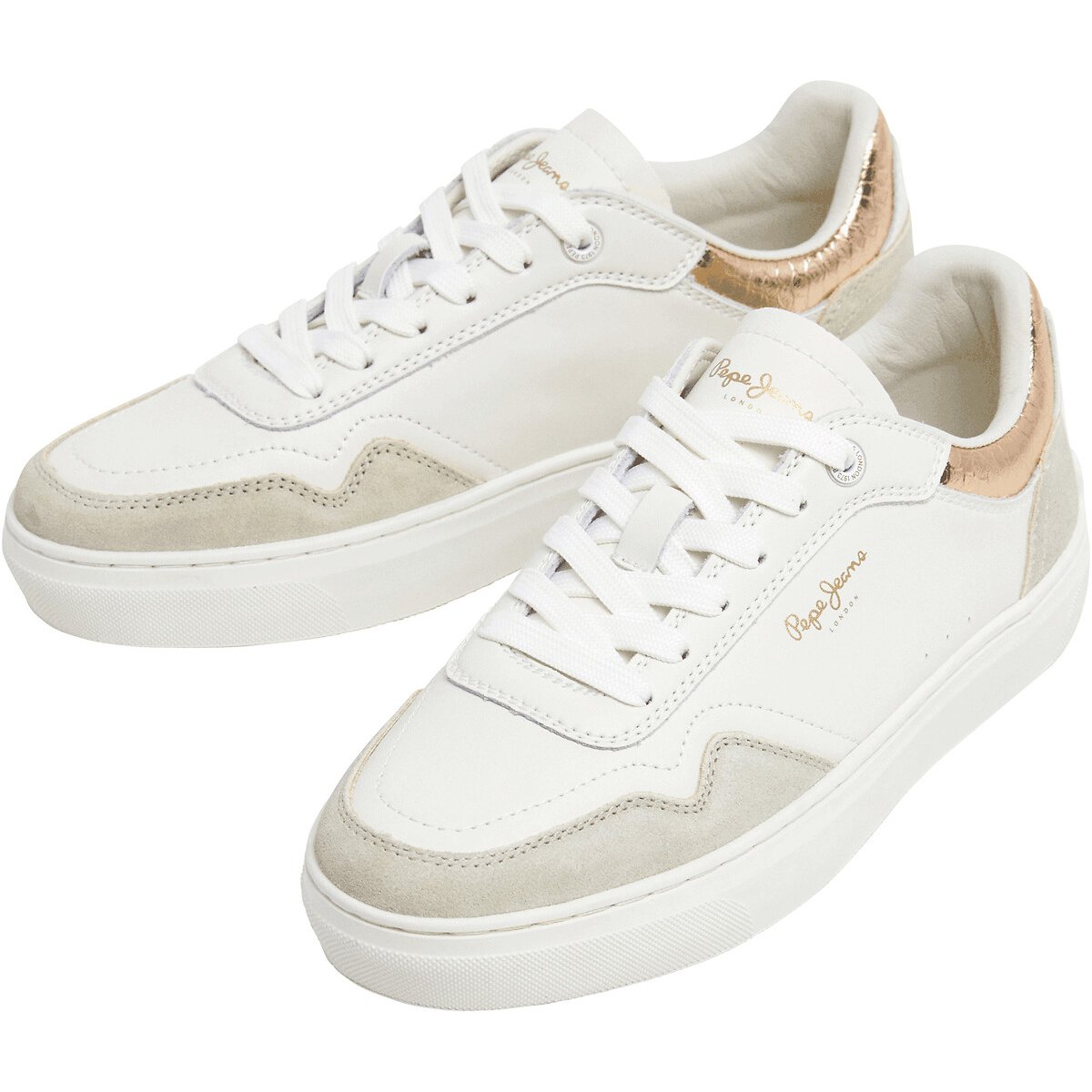 Baskets basses Camden Collar blanc, PEPE JEANS