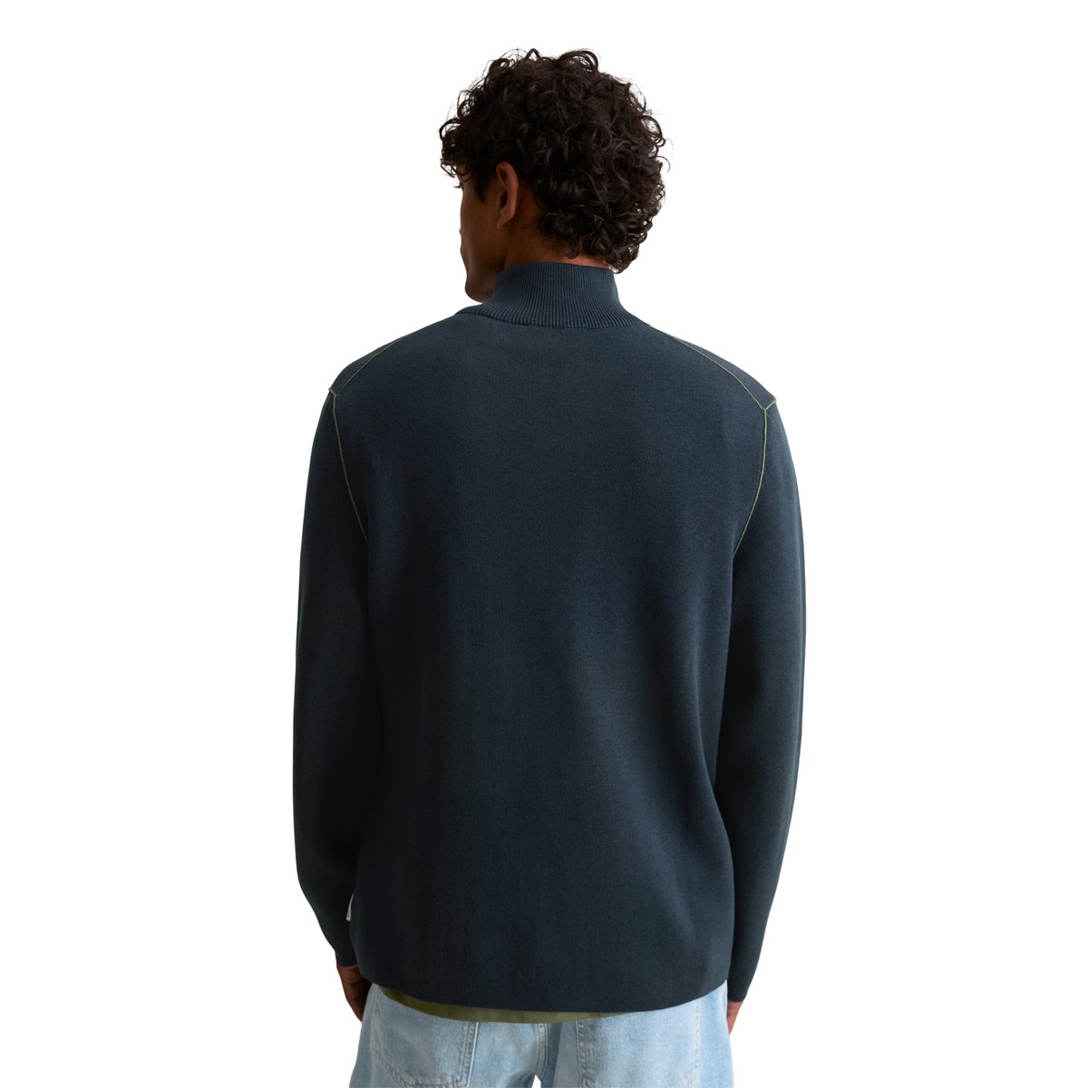 Troyer relaxed en mélange de coton bio et de lyocell de haute qualité bleu foncé, MARC O’POLO DENIM