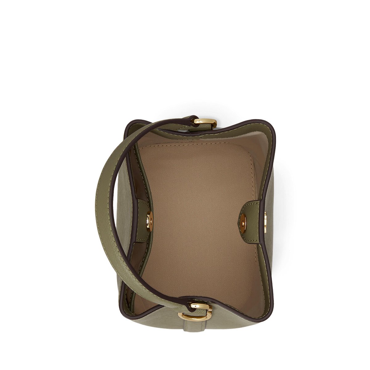 Sac seau en cuir vert sauge, LAUREN RALPH LAUREN