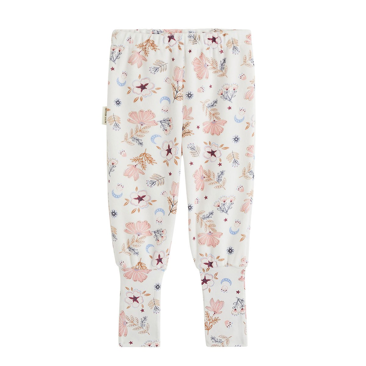 Lot de 2 pyjamas bébé 2 pièces en velours à pieds retroussables Cléo rose, PETIT BEGUIN