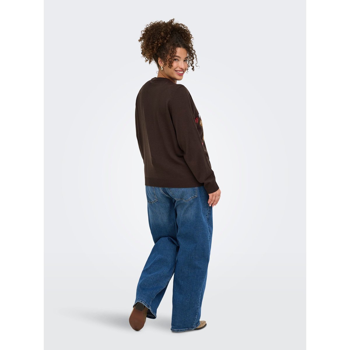 Pull En Maille marron - coffee bean 1, ONLY CARMAKOMA
