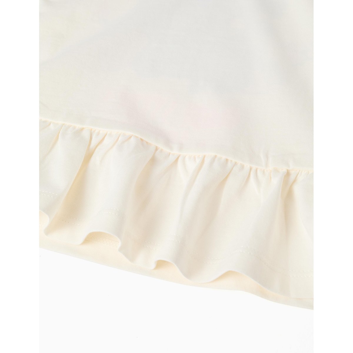 T-shirt en coton avec imprimé Baby Stitch beige clair, ZIPPY