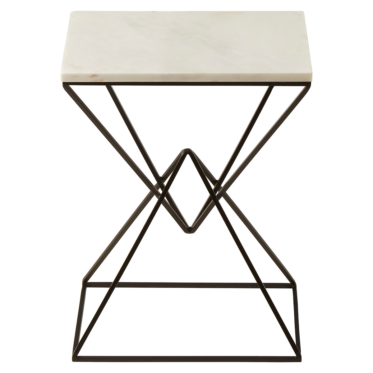 Rectangular Side Table in White Marble white, SO'HOME