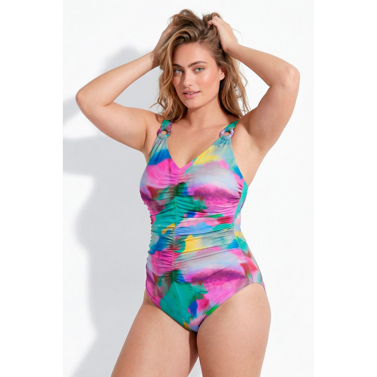 Maillot de bain avec bonnets souples émeraude, ULLA POPKEN