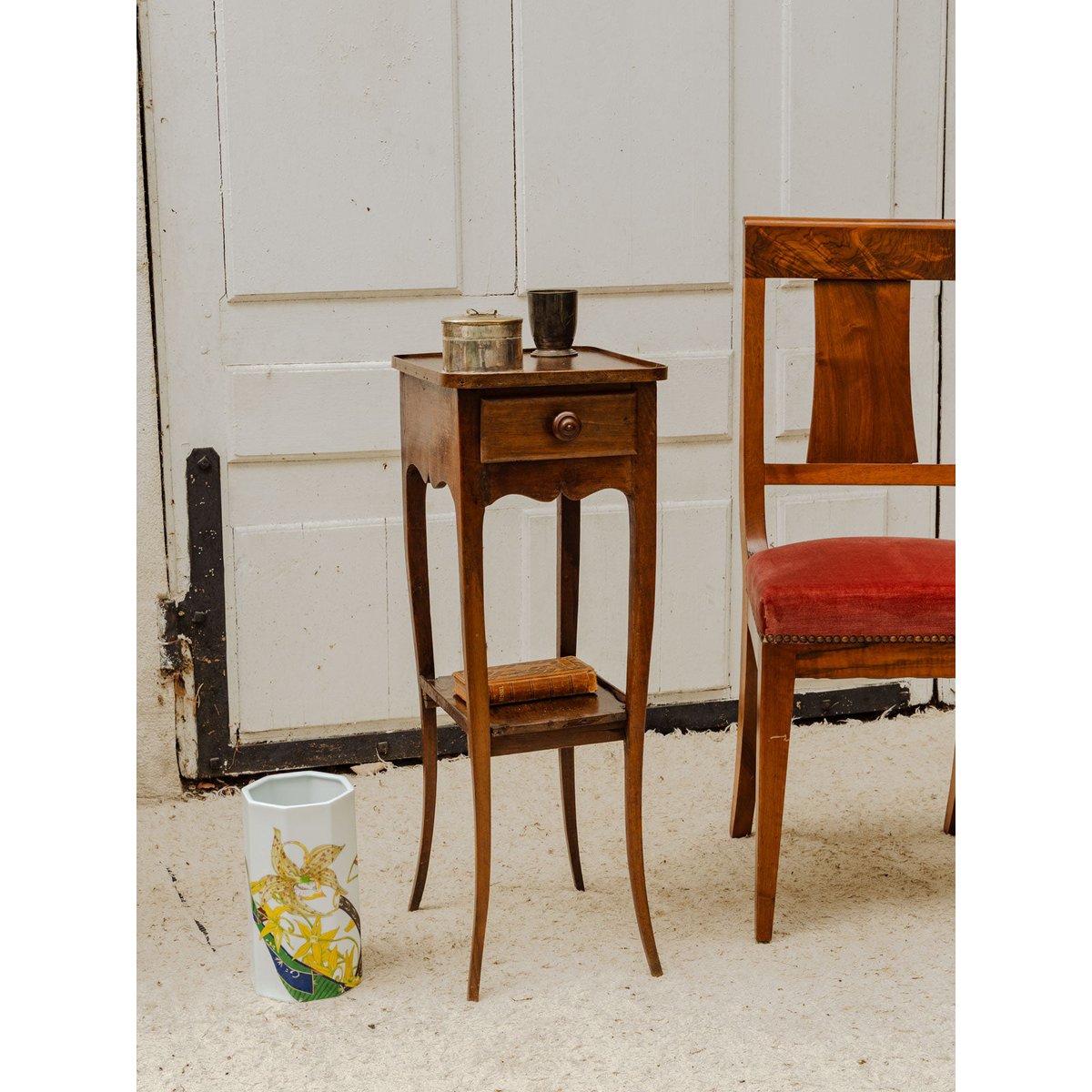 Sellette en bois Francine N°1649 - Bon état bois foncé, DEBONGOUT