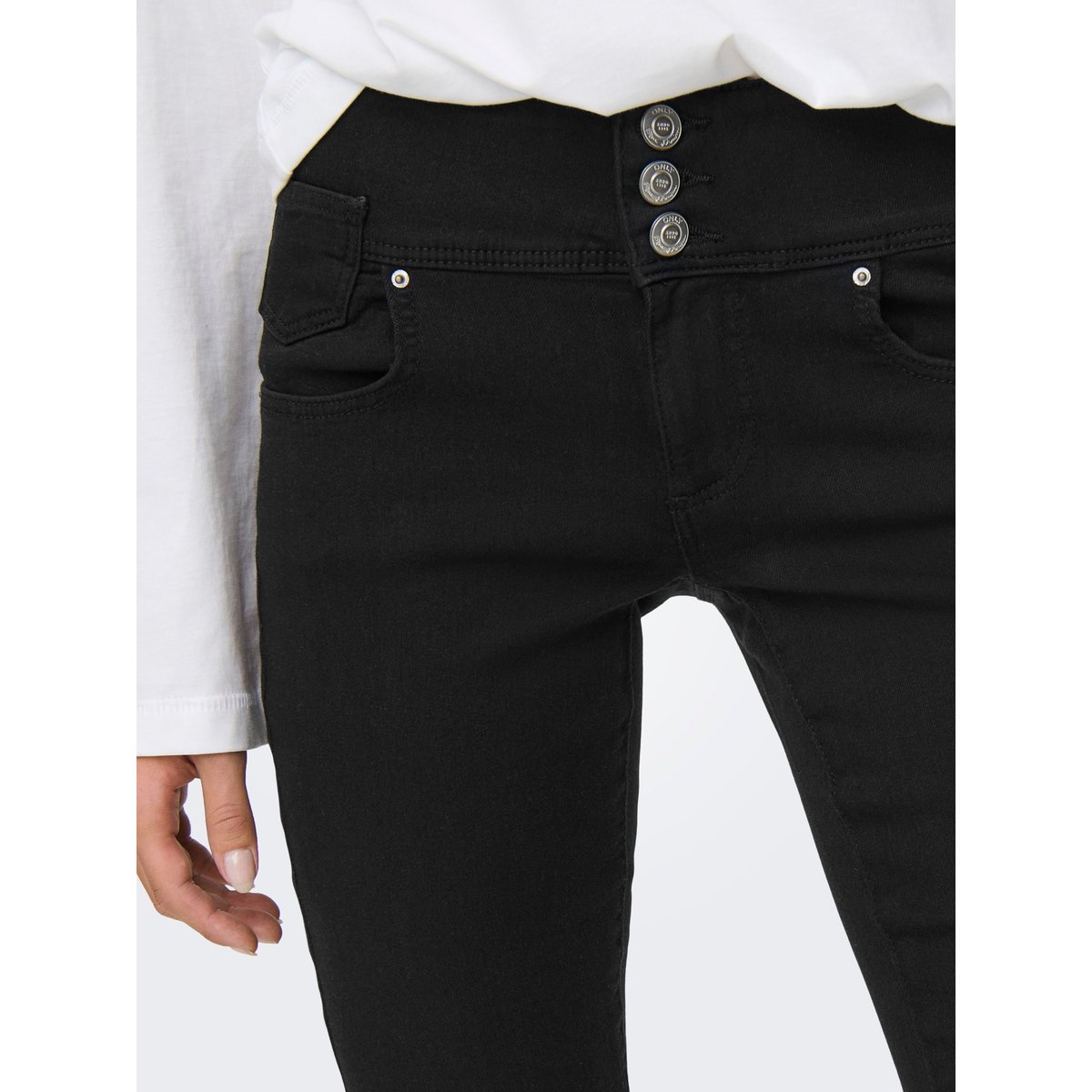 Jean Skinny washed black, ONLY