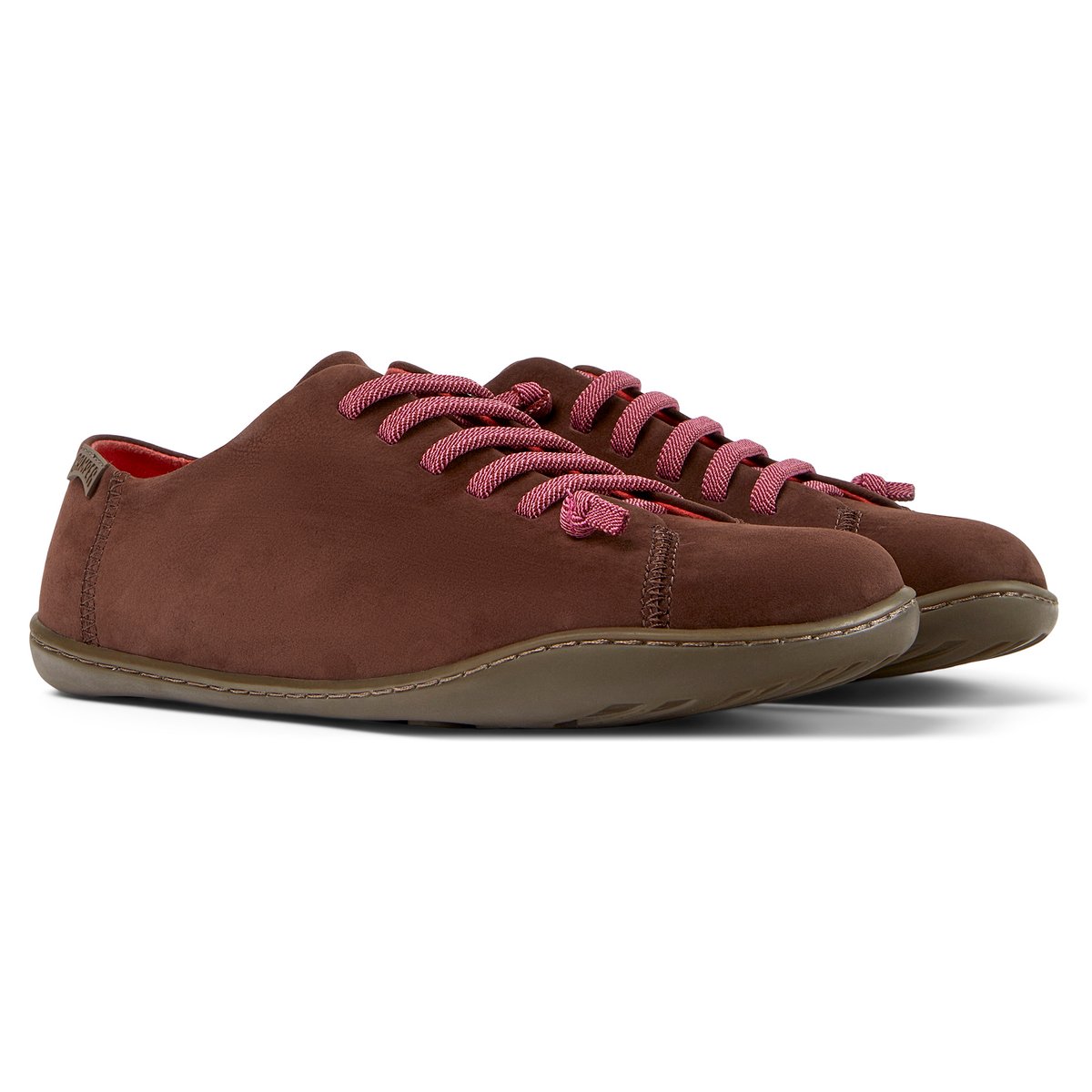 Sneaker Peu Cami cuir Nubuck Leather marron foncé, CAMPER