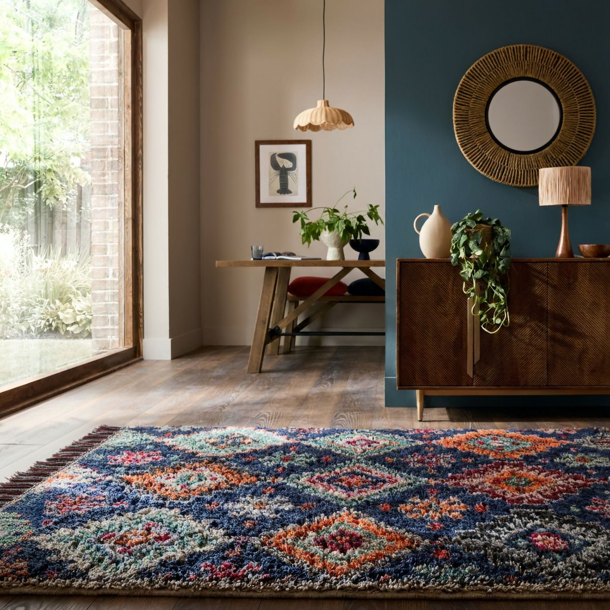 Tapis shaggy JAKOB bleu, FLAIR RUGS