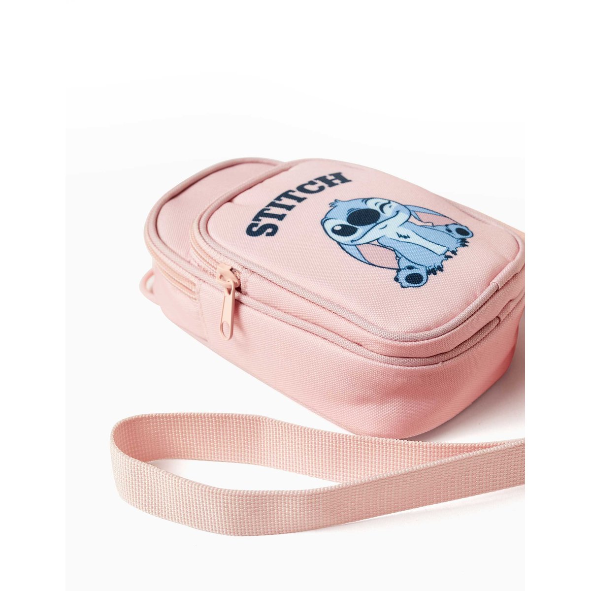 Sac téléphone avec imprimé Stitch et bandoulière réglable rose, ZIPPY
