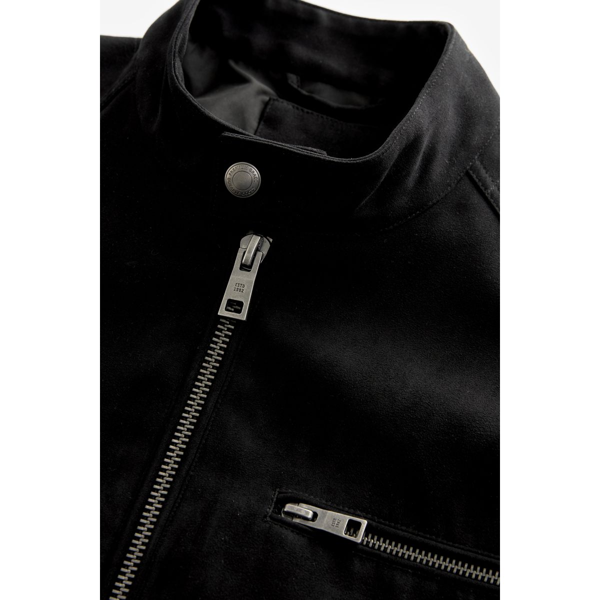 Veste style pilote en imitation daim noir, NEXT