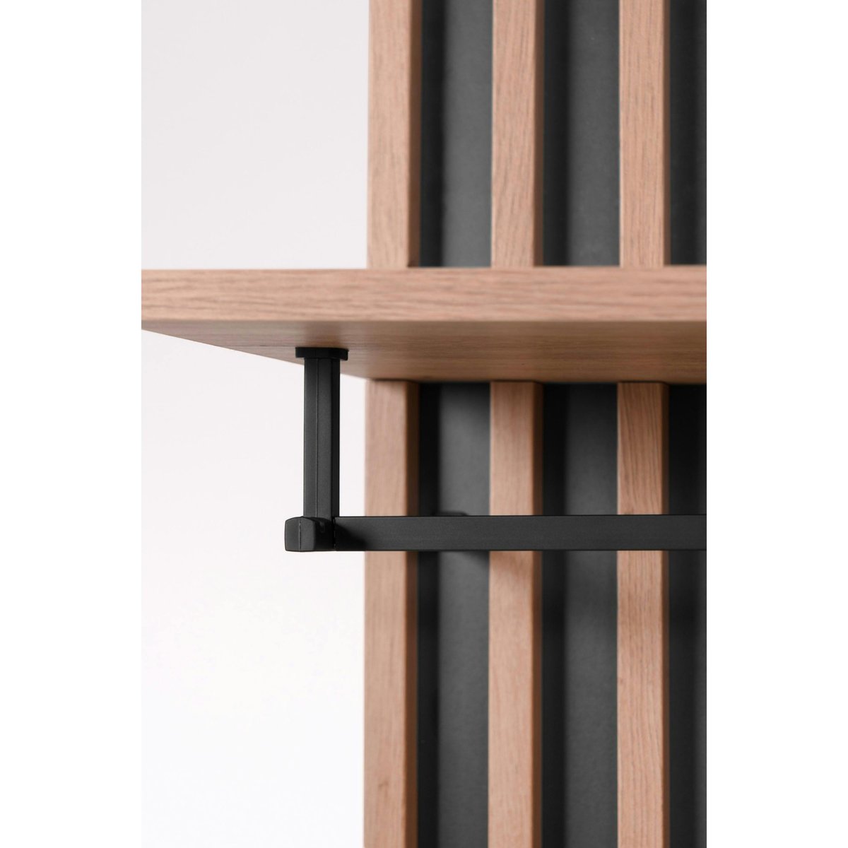 Vestiaire d'entrée moderne 1 porte avec miroir ALVA bois naturel, PIER IMPORT