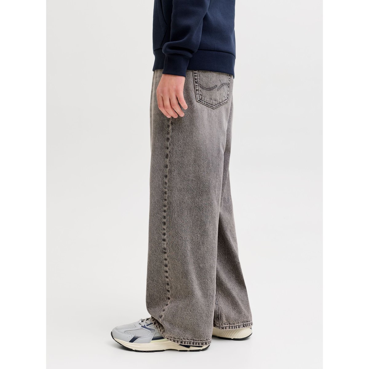 Jean À Coupe Wide black denim, JACK & JONES JUNIOR