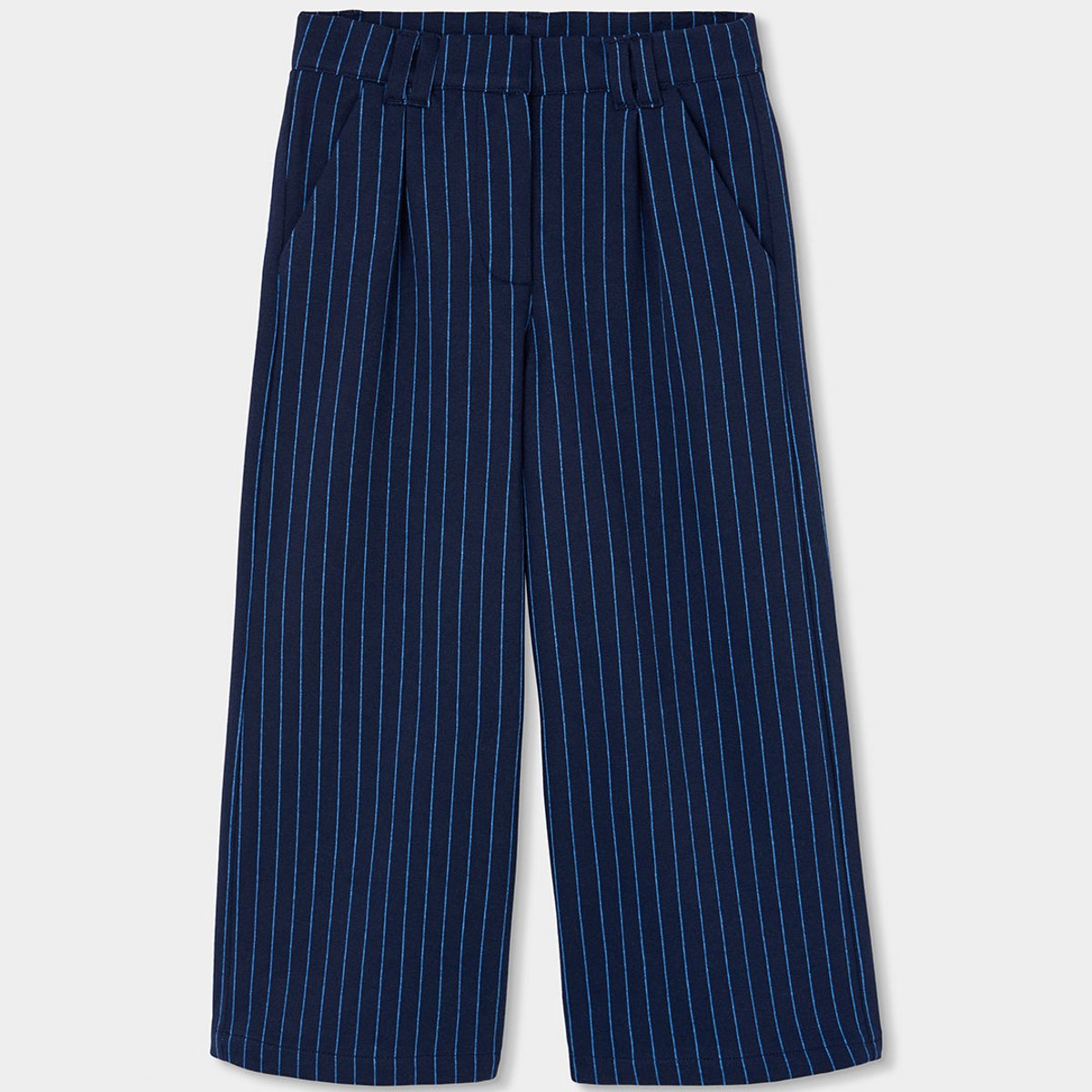 Pantalon en maille fille à rayures bleu, BOBOLI