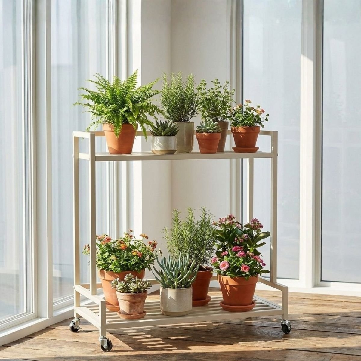 Support pour plantes GREENRAX blanc cassé, MICA DECORATIONS