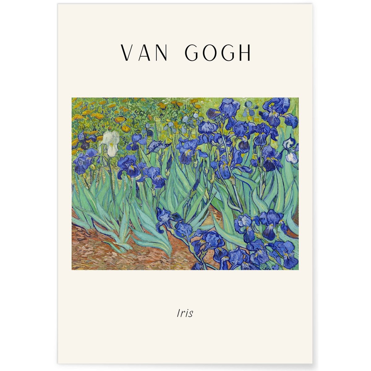 Affiche Van Gogh - Iris blanc, L'AFFICHERIE