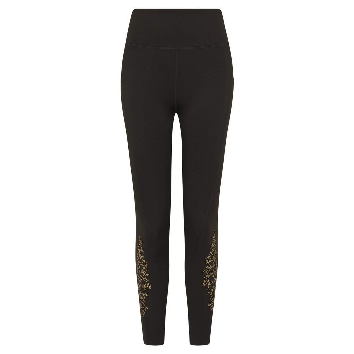 Legging de sport femme Isla Taille extra haute avec poches noir profond, BORN