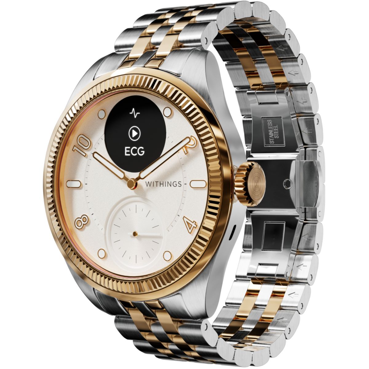 Montre santé Scanwatch Nova Brilliant 39mm Gold couleur unique, WITHINGS