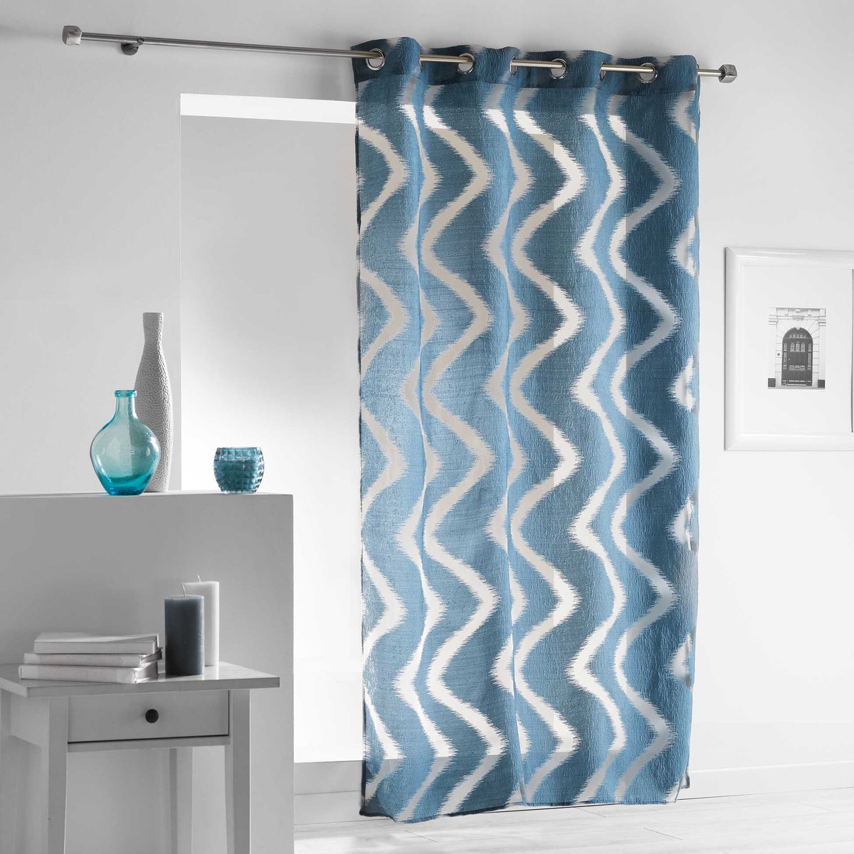 Panneau oeillets rideau Voile Collection Zapy anthracite, EDEN