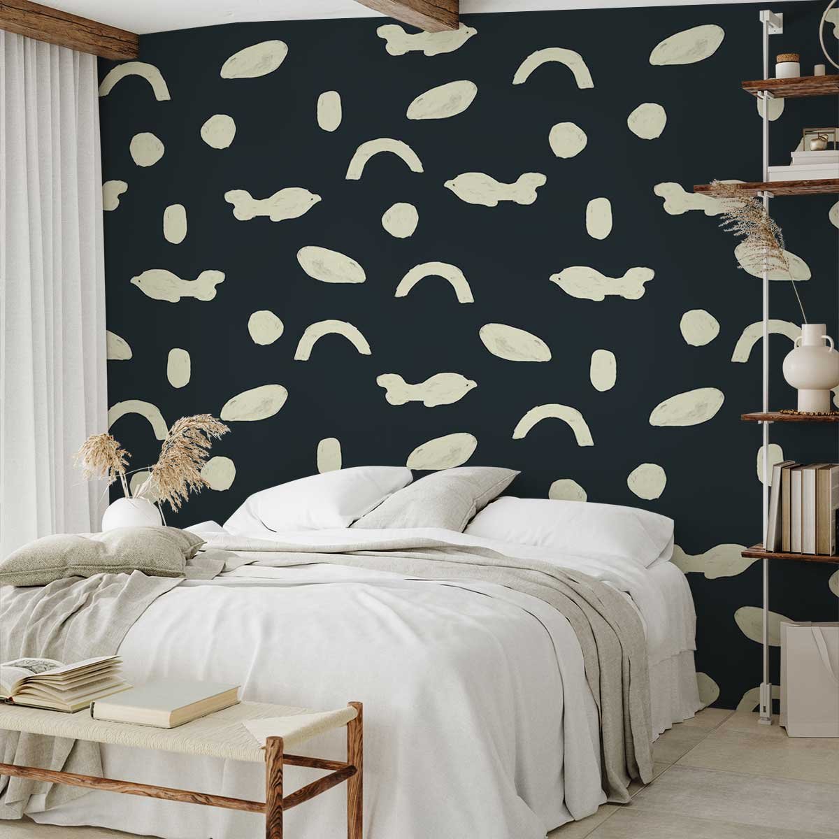 Papier peint gres primitif intissé, HEXOA