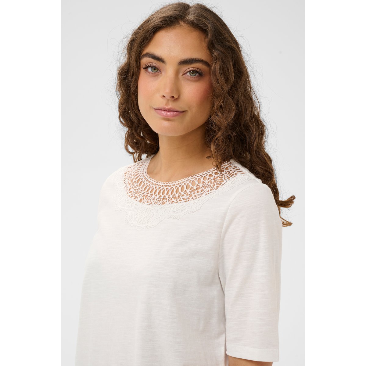 T-shirt à manches courtes blanc spring gardenia, CULTURE